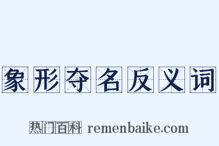 象形夺名反义词是什么意思的图片